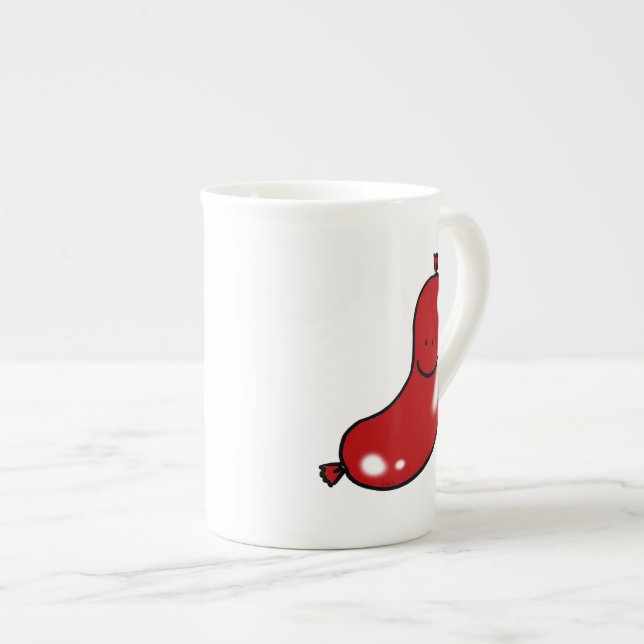 Caneca De Porcelana Salsicha bonito (Frente Esquerda)