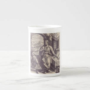 Caneca De Porcelana Santo Matheus Gravura Inspiração Divina