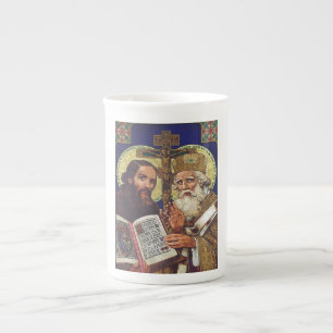 Caneca De Porcelana Santos Cirilo e Metódio Patronos da Europa