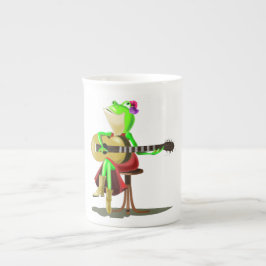 Caneca De Porcelana Sapo tocando violão
