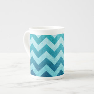 Caneca De Porcelana Sarja de Nimes Chevron por Shirley Taylor
