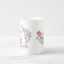 Scandinávia Folk Art Velkommen Mug