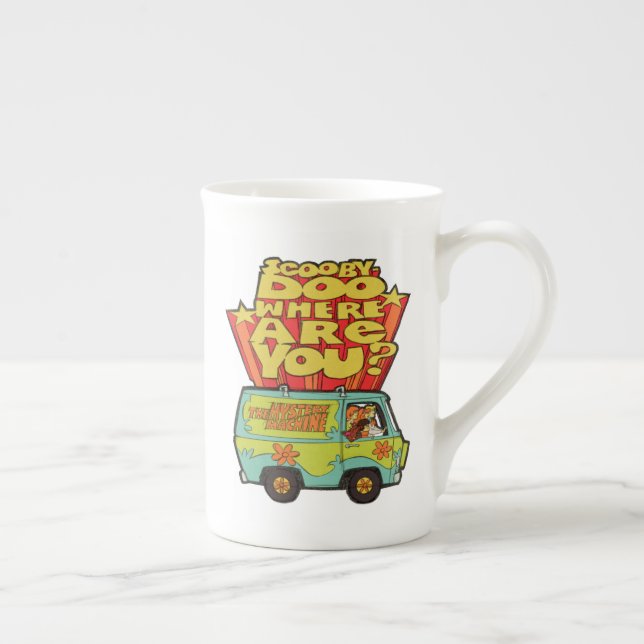 Caneca De Porcelana Scooby-Doo | "Onde Você Está?" Cartoon Van Retro (Direita)