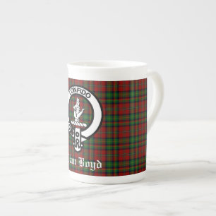 Caneca De Porcelana Scottish Clan Boyd Crest Crachá & Tartan