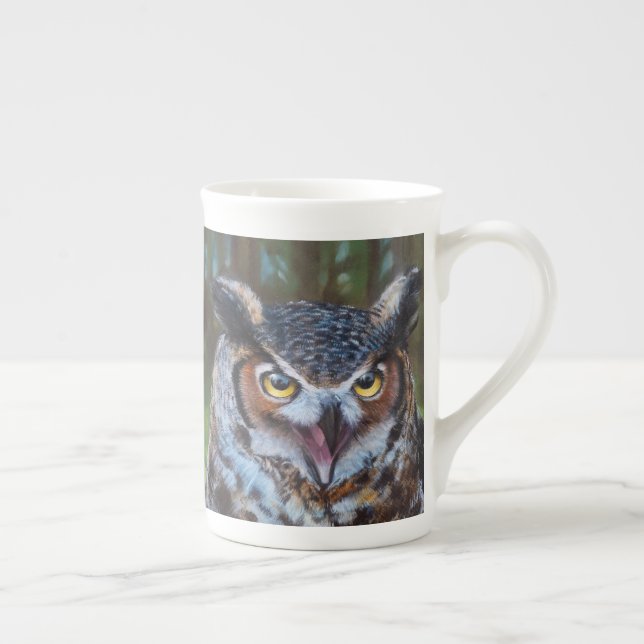 Caneca De Porcelana Screeching Owl Latte mok (Direita)