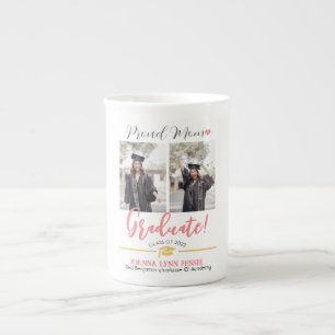 Caneca De Porcelana Script de Obrigados de Boné ouro para gradação ele