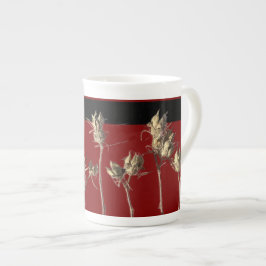 Caneca De Porcelana Seed Pods on a Bone China Mug