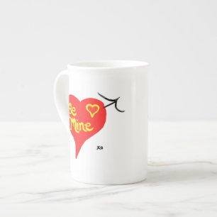Caneca De Porcelana Seja o meu feliz Namorados Bone China Mug