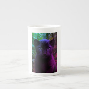 Caneca De Porcelana Selvagem e sem rosto - Café com pantera