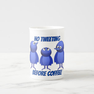 Caneca De Porcelana Sem Tweets Antes Do Café