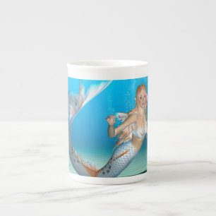 Caneca De Porcelana Sereia Adorável