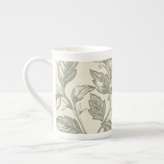 Caneca De Porcelana Serene Sage Green | Rustic Vine Charm Cottagecore