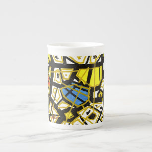 Caneca De Porcelana Série GGAST Dourada - Elegante Porcelain Mug