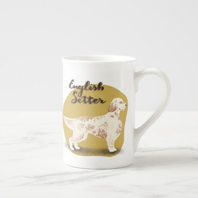 Caneca De Porcelana Setter inglês (Direita)