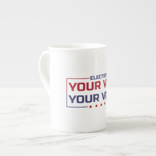 Caneca De Porcelana Seu voto Sua voz colorida