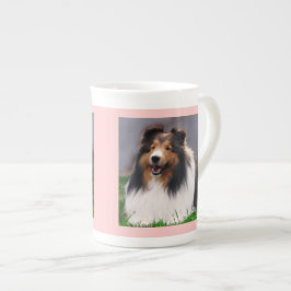 Caneca De Porcelana Shetland Sheepdog Art