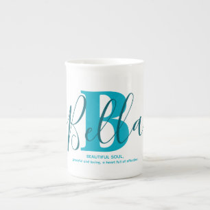 Caneca De Porcelana Significado do Nome Bella Monograma