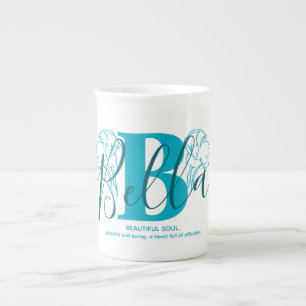 Caneca De Porcelana Significado do Nome Bella Monograma