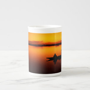Caneca De Porcelana Silhueta De Barcos Solares, Removendo-16497