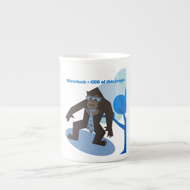 Caneca De Porcelana Silverback = CEO desta selva (Frente)