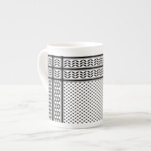 Caneca De Porcelana Símbolo Keffiyeh do Padrão de Resistência Palestin