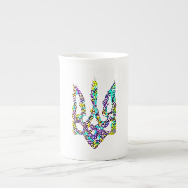 Caneca De Porcelana Símbolo ucraniano trident (Frente)
