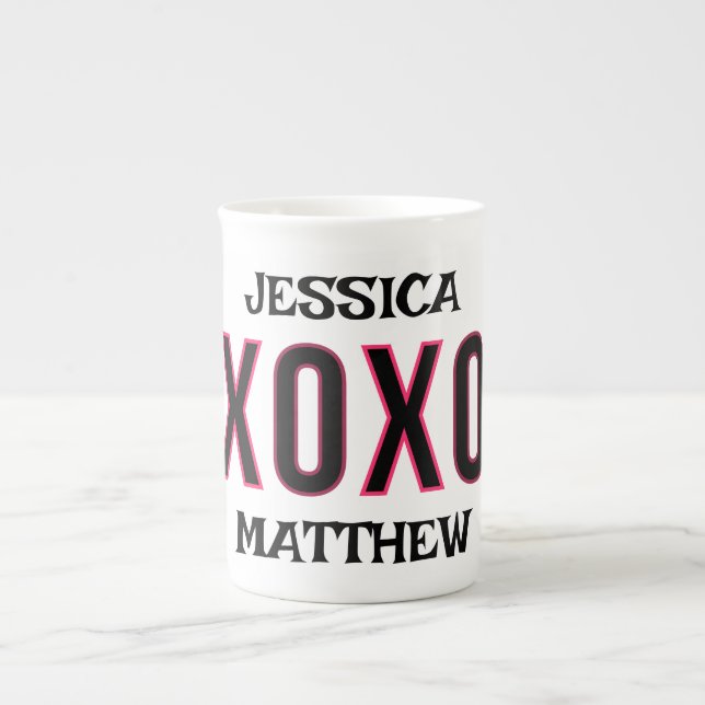 Caneca De Porcelana simples e elegante namorados, doce para casal (Frente)