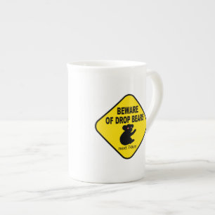 Caneca De Porcelana Sinal australiano engraçado. Beware dos ursos da