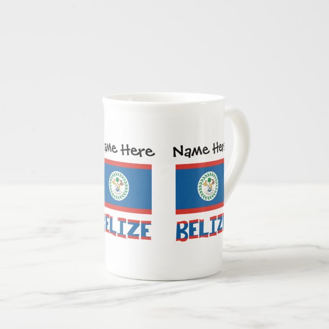 Caneca De Porcelana Sinalizador Personalizado Belize (Frente Esquerda)