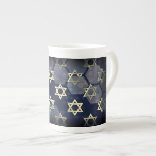 Caneca De Porcelana SlipperyJoe's Happy Hanukkah, estrela múltipla do 