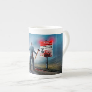 Caneca De Porcelana SlipperyJoe's olhos brilhantes de zumbis no Hallow