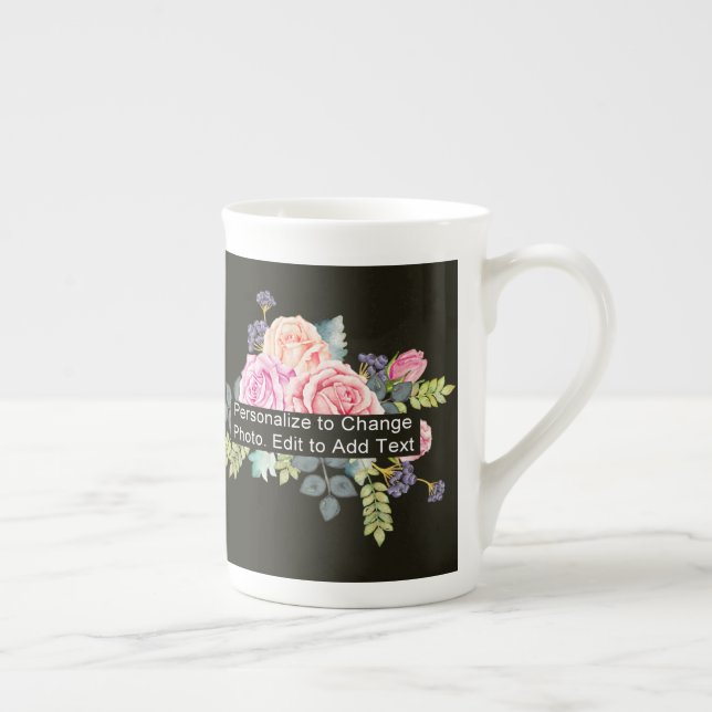 Caneca De Porcelana Slogan de Trabalho de arte de Foto Personalizado (Direita)