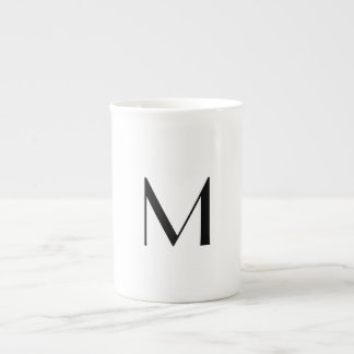 Caneca De Porcelana solid white - add black monogram