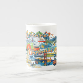 Caneca De Porcelana Sonhando na Califórnia