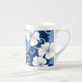 CANECA DE PORCELANA SONHO POLINÉSIO (AZUL)