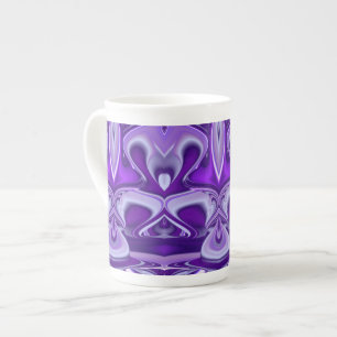 Caneca De Porcelana Sonhos de Flor Roxo