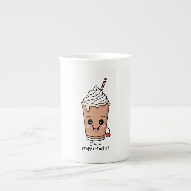 Caneca De Porcelana Sou Frappe-tastic | Frappe com creme chicote (Frente)