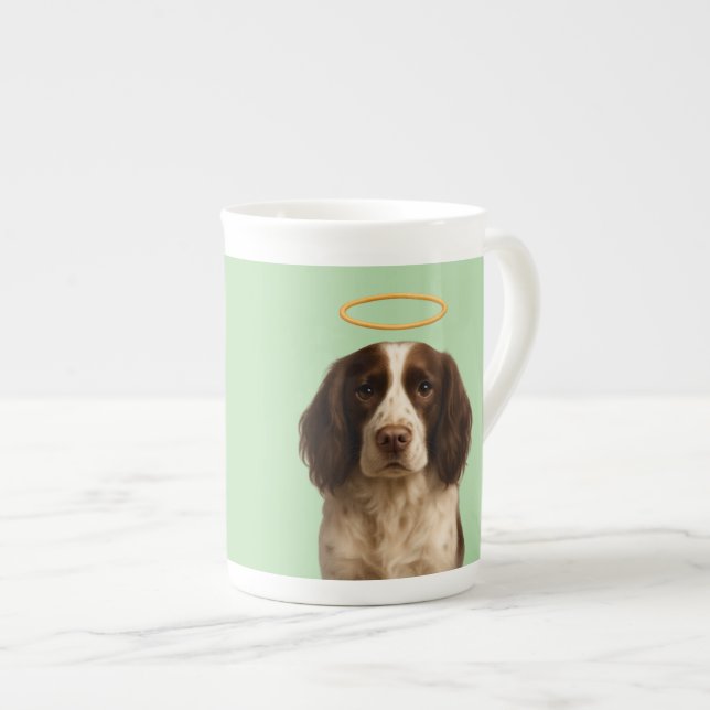 Caneca de porcelana Springer Spaniel Anjo / Diabo (Frente Esquerda)