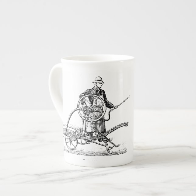 Caneca De Porcelana Sprinkler Fireman 90 Birthday - Mug personalizado (Frente Esquerda)