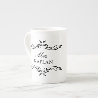 Caneca De Porcelana Sr. ou Sra. elegante estilo romântico do ornamento