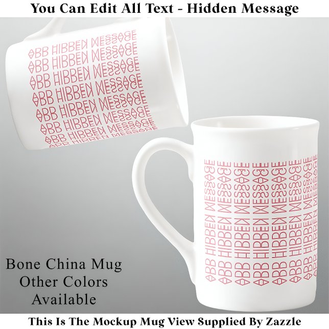 Caneca De Porcelana Sua Mensagem Oculta Personalizada Novidade 149PW (Criador carregado)