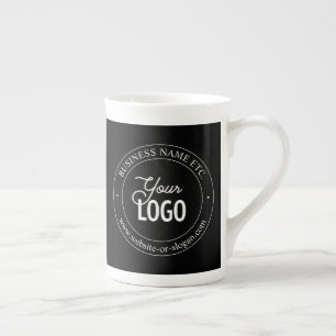 Caneca De Porcelana Substituição Fácil de Logotipo e Texto Personalizá