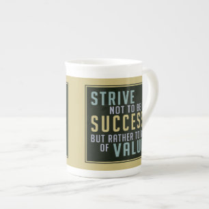 Caneca De Porcelana Sucesso e valor Mudanças motivacionais