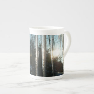 Caneca De Porcelana Sunrise Através De Ícicletas Winter Nature Fotogra