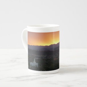 Caneca De Porcelana Sunrise sobre Ruas. George Utah Landscape