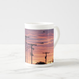 Caneca De Porcelana Sunset e Lâmpada Postam