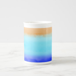 Caneca De Porcelana Sunset no oceano Abstrato art Ombre