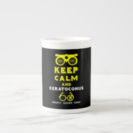 Caneca De Porcelana Suporte E Consciência De Keratoconus