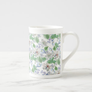 Caneca De Porcelana Taça de chá com padrão de flor de água