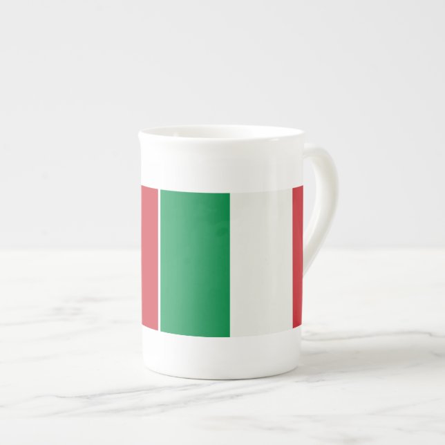 Caneca De Porcelana Taça de porcelana Itália estandarte (Frente Esquerda)
